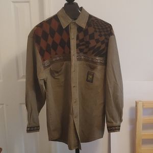 ZIP CODE Longsleeve Button Down VTG  Sz L